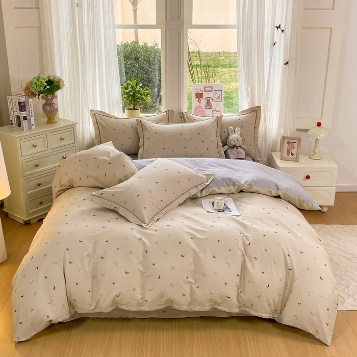 91家纺网 家纺一手货源 找家纺 凌鼎 2026新款多规格掉边全棉印花四件套 星月神话