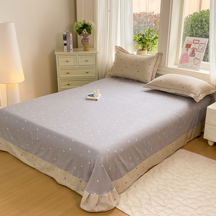 91家纺网 家纺一手货源 找家纺 凌鼎 2026新款多规格掉边全棉印花四件套 星月神话