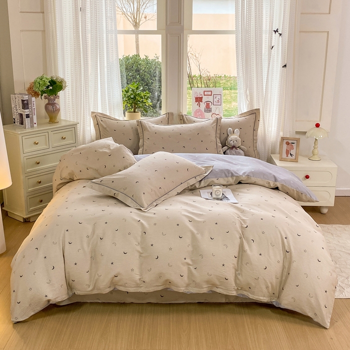 91家纺网 家纺一手货源 找家纺 凌鼎 2026新款多规格掉边全棉印花四件套 星月神话