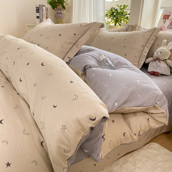 91家纺网 家纺一手货源 找家纺 凌鼎 2026新款多规格掉边全棉印花四件套 星月神话