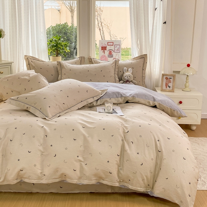 91家纺网 家纺一手货源 找家纺 凌鼎 2026新款多规格掉边全棉印花四件套 星月神话