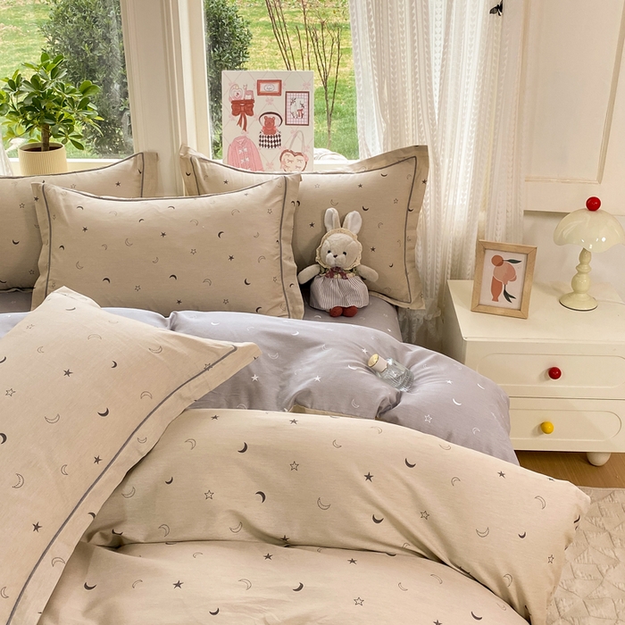 91家纺网 家纺一手货源 找家纺 凌鼎 2026新款多规格掉边全棉印花四件套 星月神话