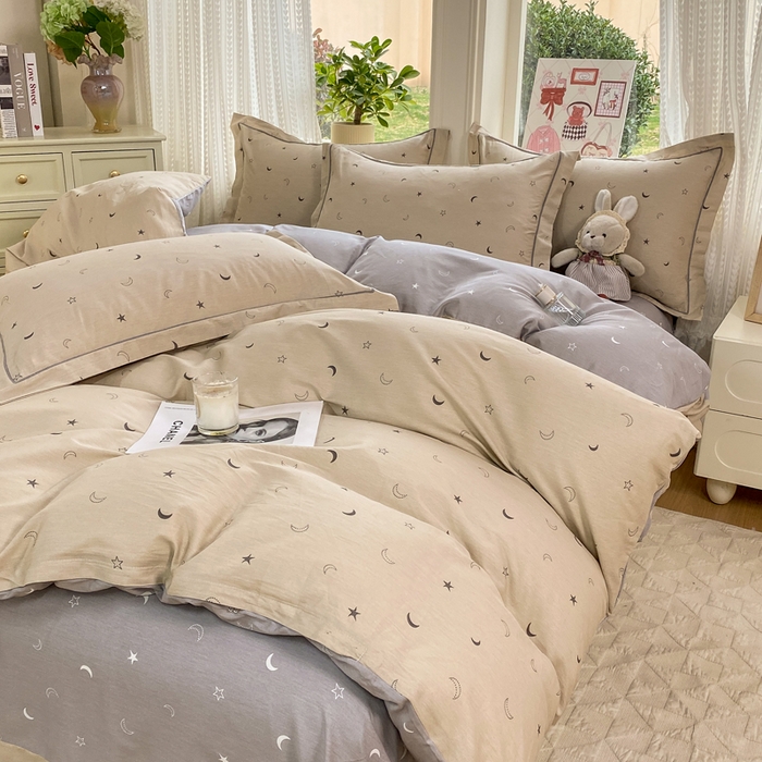 91家纺网 家纺一手货源 找家纺 凌鼎 2026新款多规格掉边全棉印花四件套 星月神话