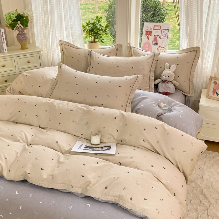 91家纺网 家纺一手货源 找家纺 凌鼎 2026新款多规格掉边全棉印花四件套 星月神话