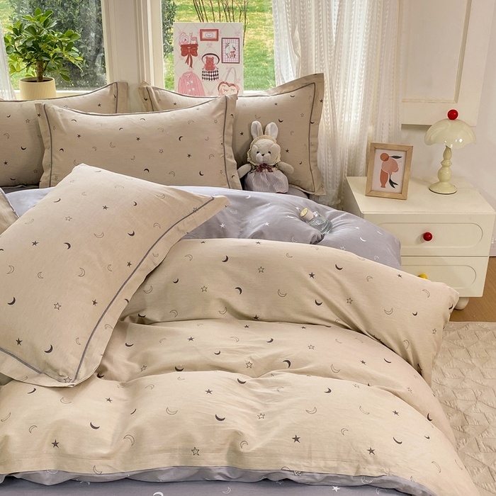 91家纺网 家纺一手货源 找家纺 凌鼎 2026新款多规格掉边全棉印花四件套 星月神话