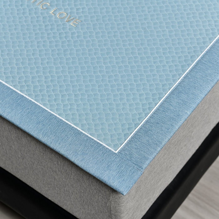 91家纺网 家纺一手货源 找家纺 小牛席业 2026新款轻奢风铃兰冷感豆豆席系列凉席藤席冰藤席冰丝席竹席乳胶席 蓝色