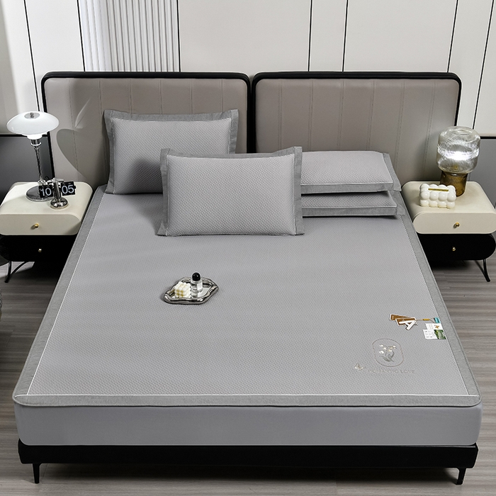 91家纺网 家纺一手货源 找家纺 （总）小牛席业 2026新款轻奢风铃兰冷感豆豆席系列（床笠款）凉席藤席冰藤席冰丝席竹席乳胶席豆豆