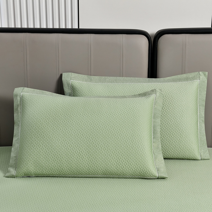 91家纺网 家纺一手货源 找家纺 小牛席业 2026新款轻奢风铃兰冷感豆豆席系列（床笠款）凉席藤席冰藤席冰丝席竹席乳胶席豆豆 绿色