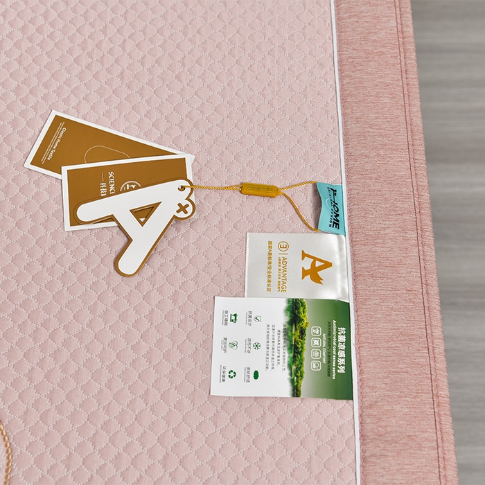 91家纺网 家纺一手货源 找家纺 小牛席业 2026新款轻奢风铃兰冷感豆豆席系列（床笠款）凉席藤席冰藤席冰丝席竹席乳胶席豆豆 粉色