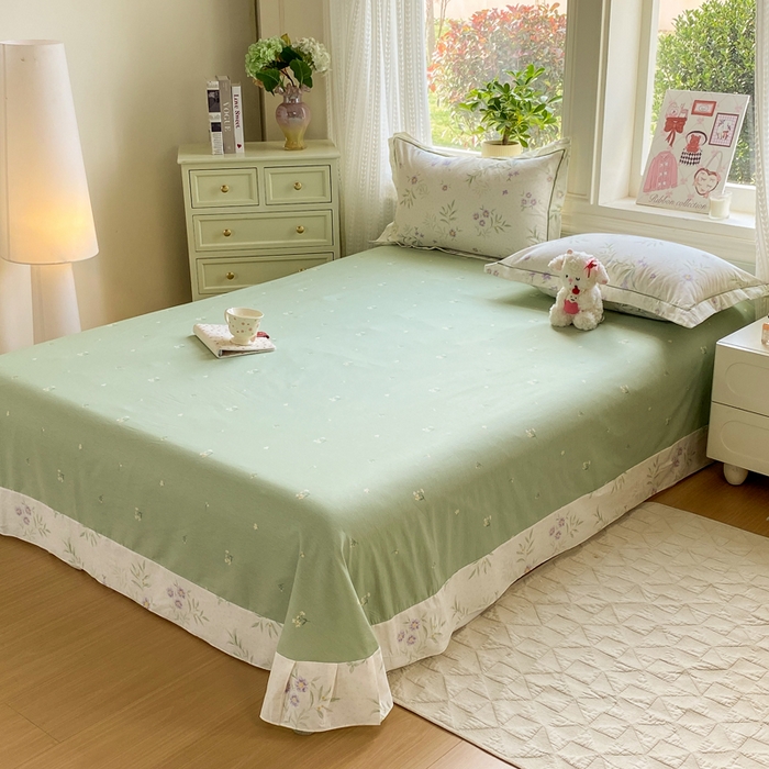 91家纺网 家纺一手货源 找家纺 凌鼎 2026新款多规格掉边全棉印花四件套 幽然花梦