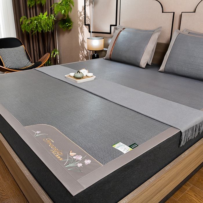 91家纺网 家纺一手货源 找家纺 （总）小牛席业 2026新款小苍兰冰藤-双面席系列凉席藤席冰藤席冰丝席竹席乳胶席凉感豆豆席