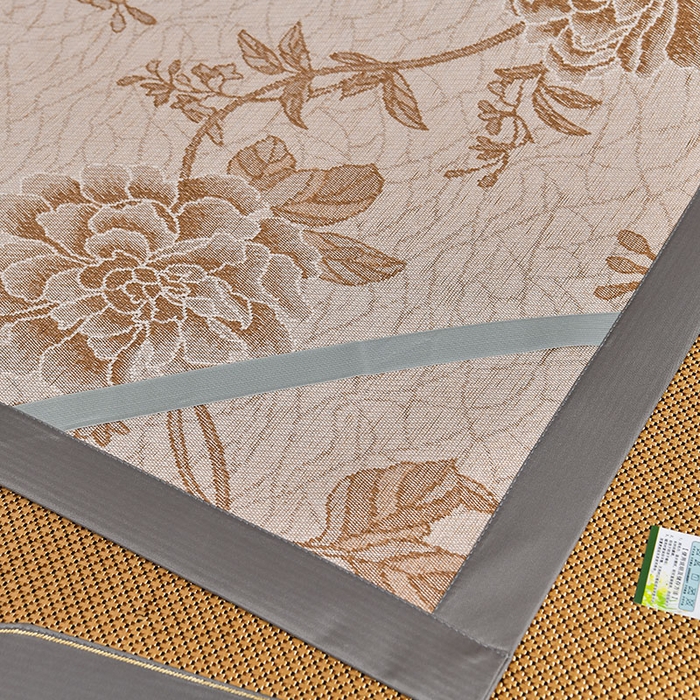 91家纺网 家纺一手货源 找家纺 小牛席业 2026新款小苍兰冰藤-双面席系列凉席藤席冰藤席冰丝席竹席乳胶席凉感豆豆席 小苍兰清香冰藤席-金色