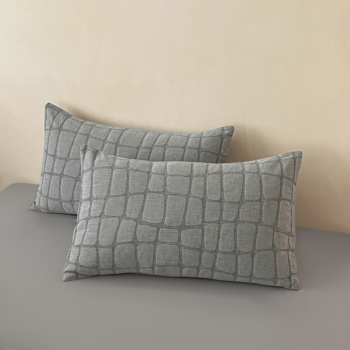 91家纺网 家纺一手货源 找家纺 （总）绒城 2026新款全棉纯棉大提花新疆棉花夏被夏凉被空调被四件套-石纹