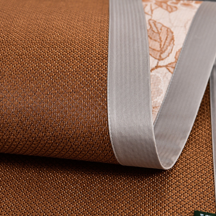 91家纺网 家纺一手货源 找家纺 小牛席业 2026新款小苍兰冰藤-双面席系列凉席藤席冰藤席冰丝席竹席乳胶席凉感豆豆席 小苍兰清香冰藤席-黑咖