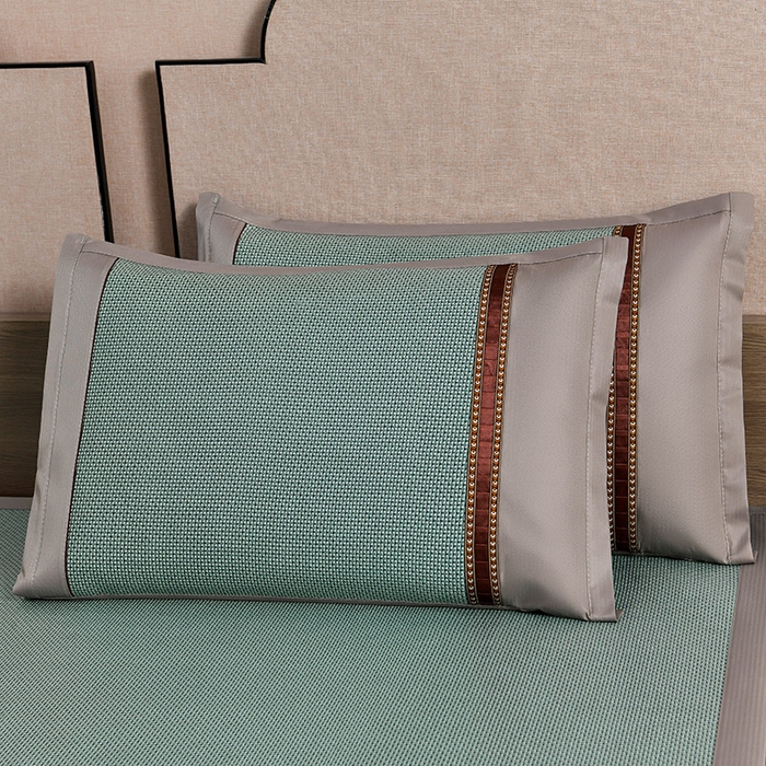 91家纺网 家纺一手货源 找家纺 小牛席业 2026新款小苍兰冰藤-双面席系列凉席藤席冰藤席冰丝席竹席乳胶席凉感豆豆席 小苍兰清香冰藤席-绿色