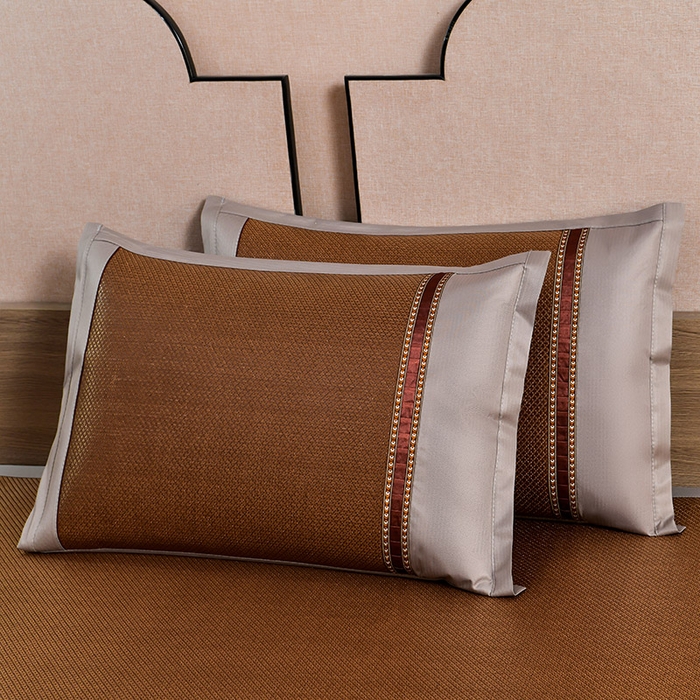 91家纺网 家纺一手货源 找家纺 小牛席业 2026新款小苍兰冰藤-双面席系列凉席藤席冰藤席冰丝席竹席乳胶席凉感豆豆席 小苍兰清香冰藤席-黑咖