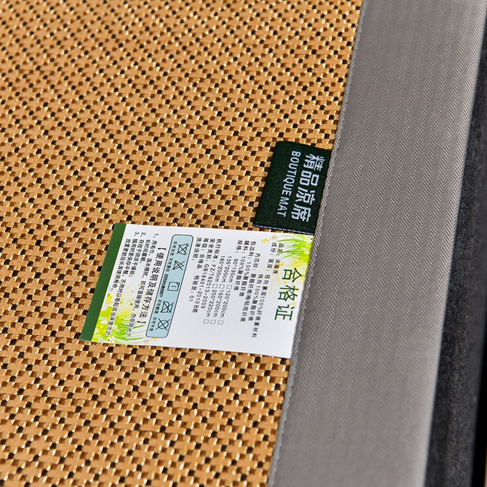 91家纺网 家纺一手货源 找家纺 小牛席业 2026新款小苍兰冰藤-双面席系列凉席藤席冰藤席冰丝席竹席乳胶席凉感豆豆席 小苍兰清香冰藤席-金色