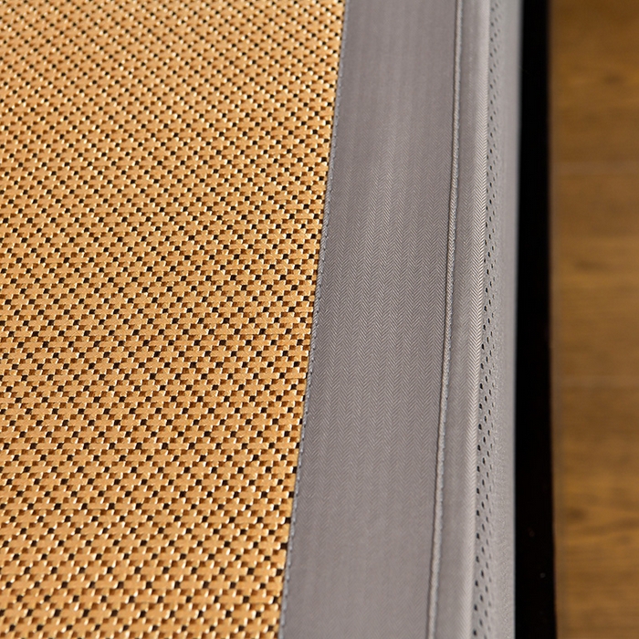 91家纺网 家纺一手货源 找家纺 小牛席业 2026新款小苍兰冰藤席系列（床笠款）凉席藤席冰藤席冰丝席竹席乳胶席 小苍兰清香冰藤席-床笠款（金色）