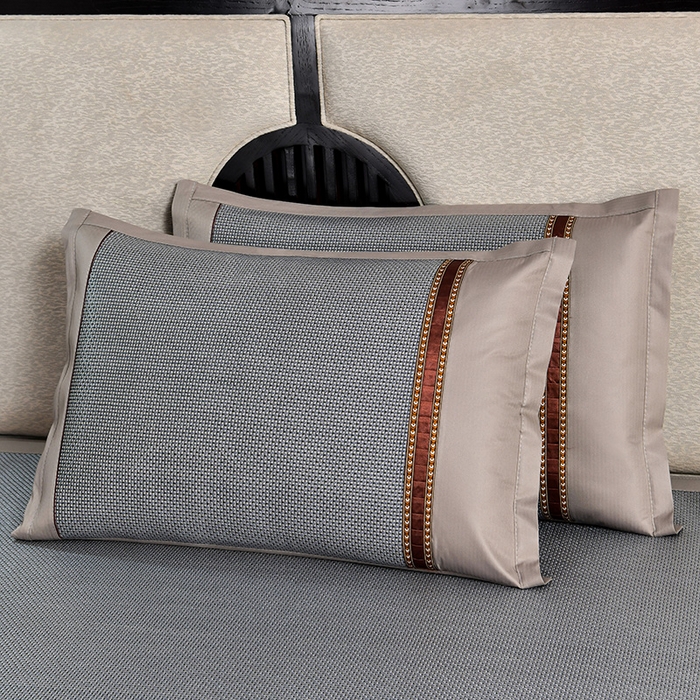 91家纺网 家纺一手货源 找家纺 小牛席业 2026新款小苍兰冰藤席系列（床笠款）凉席藤席冰藤席冰丝席竹席乳胶席 小苍兰清香冰藤席-床笠款（浅蓝）