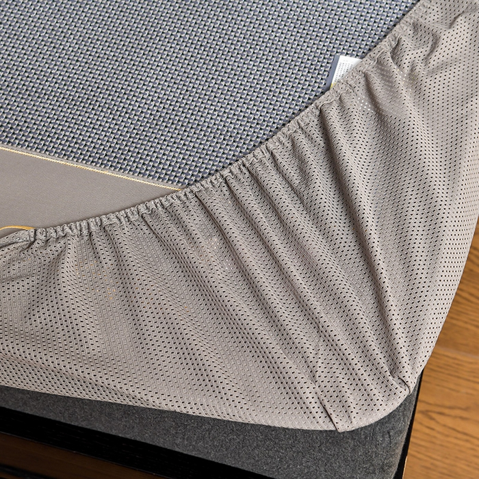 91家纺网 家纺一手货源 找家纺 小牛席业 2026新款小苍兰冰藤席系列（床笠款）凉席藤席冰藤席冰丝席竹席乳胶席 小苍兰清香冰藤席-床笠款（浅蓝）