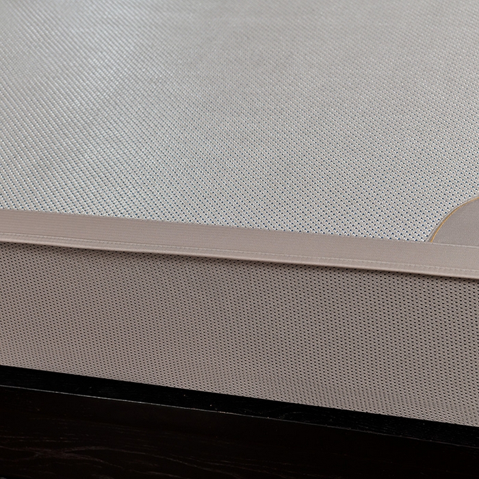 91家纺网 家纺一手货源 找家纺 小牛席业 2026新款小苍兰冰藤席系列（床笠款）凉席藤席冰藤席冰丝席竹席乳胶席 小苍兰清香冰藤席-床笠款（银灰）