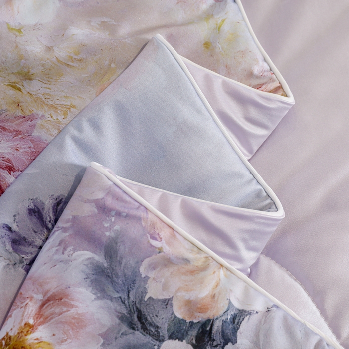 91家纺网 家纺一手货源 找家纺 天之悦家纺 2026新款夏被油光丝数码印花锦氨凉感被夏凉被空调被 奥利花园