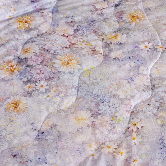 91家纺网 家纺一手货源 找家纺 天之悦家纺 2026新款夏被油光丝数码印花锦氨凉感被夏凉被空调被 茉影灰