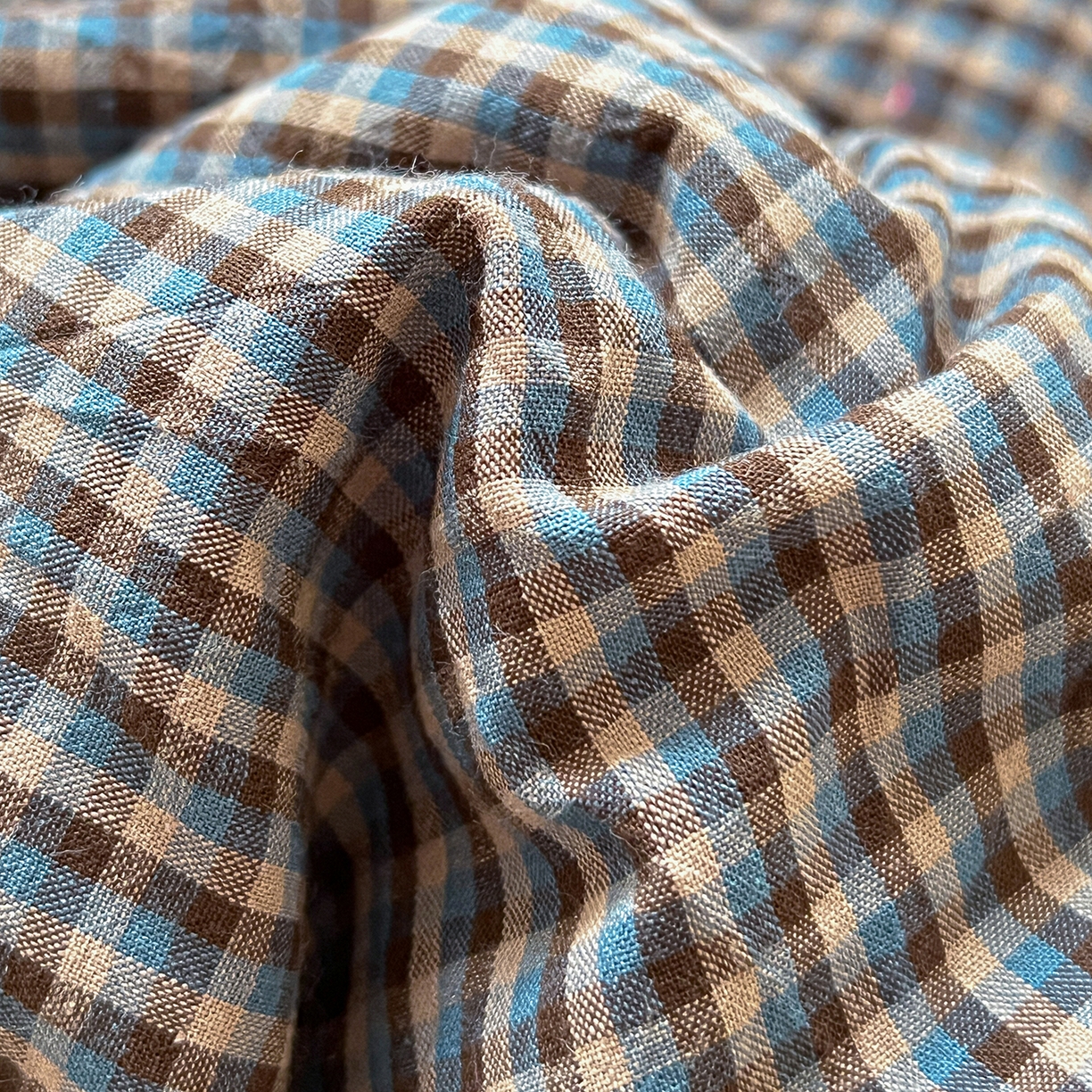 91家纺网 家纺一手货源 找家纺 古本家居 2026春夏新款全棉小丑象系列抱枕被 全棉小丑象蓝格