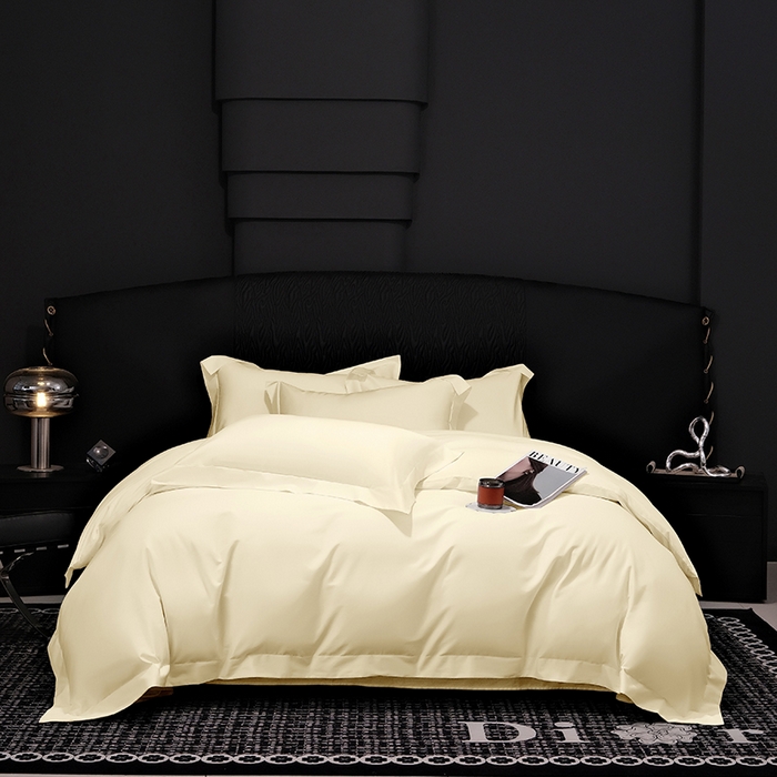 91家纺网 家纺一手货源 找家纺 （总）女子家纺 2026新款纯色长绒棉全棉纯棉轻奢四件套- 俏佳人