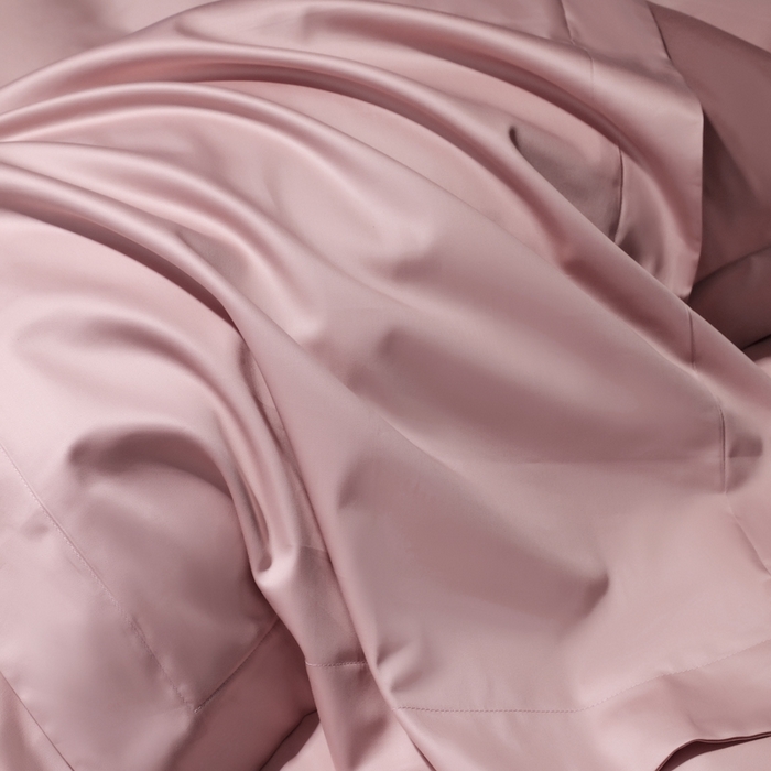 91家纺网 家纺一手货源 找家纺 女子家纺 2026新款纯色长绒棉全棉纯棉轻奢四件套- 俏佳人 豆沙色