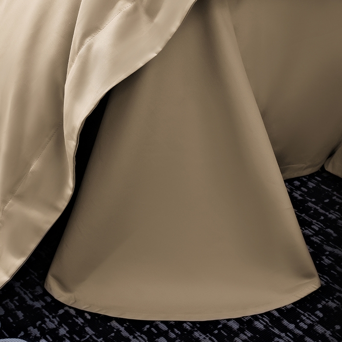 91家纺网 家纺一手货源 找家纺 女子家纺 2026新款纯色长绒棉全棉纯棉轻奢四件套- 俏佳人 浅香槟