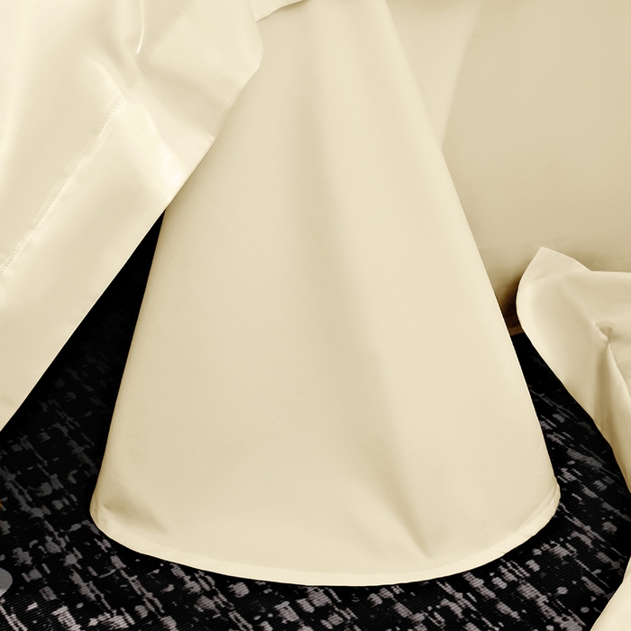 91家纺网 家纺一手货源 找家纺 女子家纺 2026新款纯色长绒棉全棉纯棉轻奢四件套- 俏佳人 奶昔白