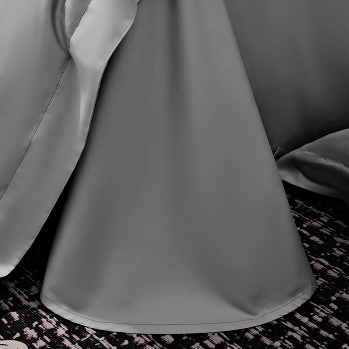 91家纺网 家纺一手货源 找家纺 女子家纺 2026新款纯色长绒棉全棉纯棉轻奢四件套- 俏佳人 高级灰