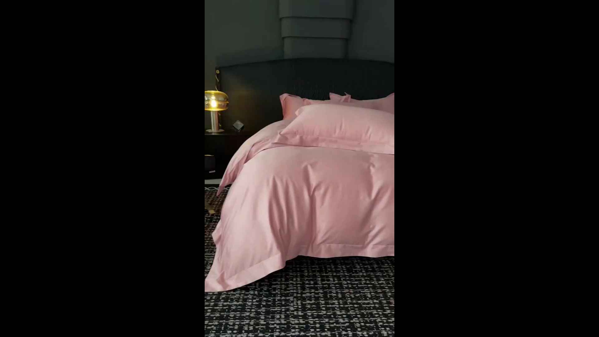 91家纺网 家纺一手货源 找家纺 女子家纺 2026新款纯色长绒棉全棉纯棉轻奢四件套- 俏佳人 豆沙色