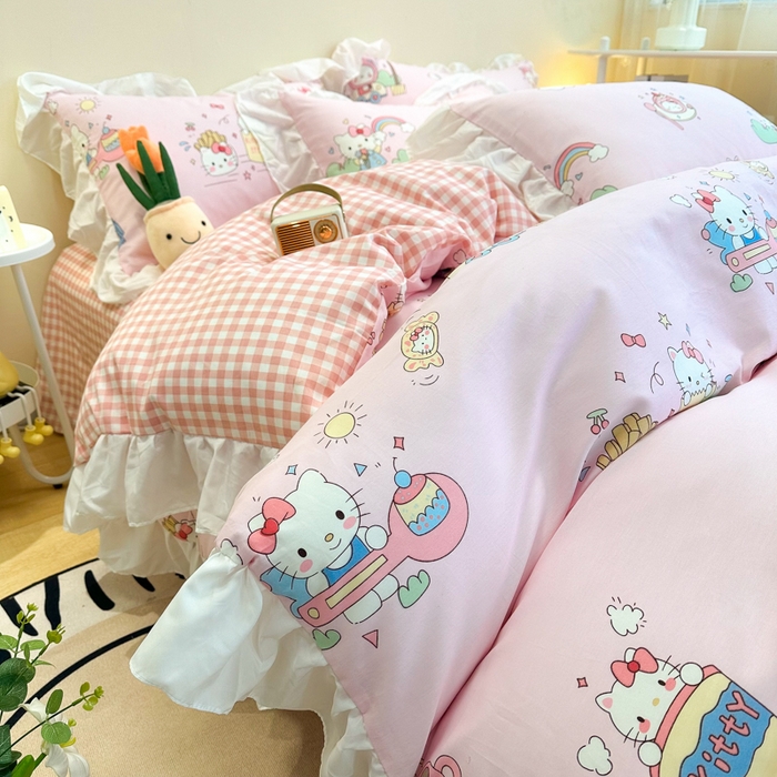 91家纺网 家纺一手货源 找家纺 （总）简宜家居（朝初家纺） 2025新款40支13070全棉花边款四件套