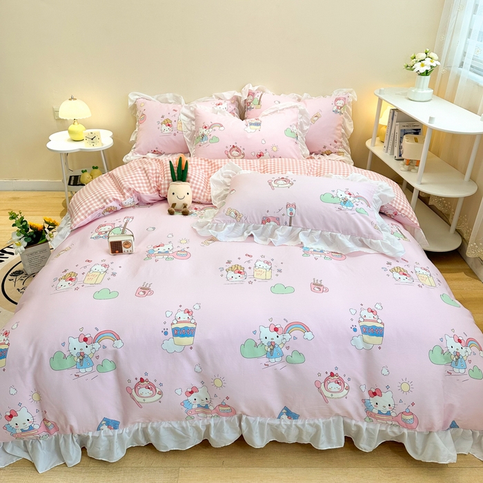 91家纺网 家纺一手货源 找家纺 （总）简宜家居（朝初家纺） 2025新款40支13070全棉花边款四件套