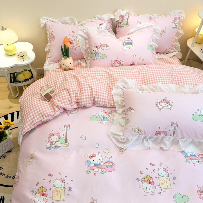 91家纺网 家纺一手货源 找家纺 （总）简宜家居（朝初家纺） 2025新款40支13070全棉花边款四件套