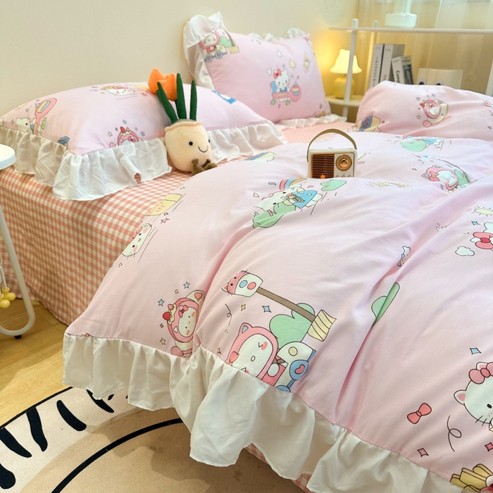 91家纺网 家纺一手货源 找家纺 （总）简宜家居（朝初家纺） 2025新款40支13070全棉花边款四件套