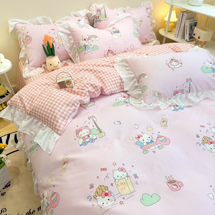 91家纺网 家纺一手货源 找家纺 （总）简宜家居（朝初家纺） 2025新款40支13070全棉花边款四件套