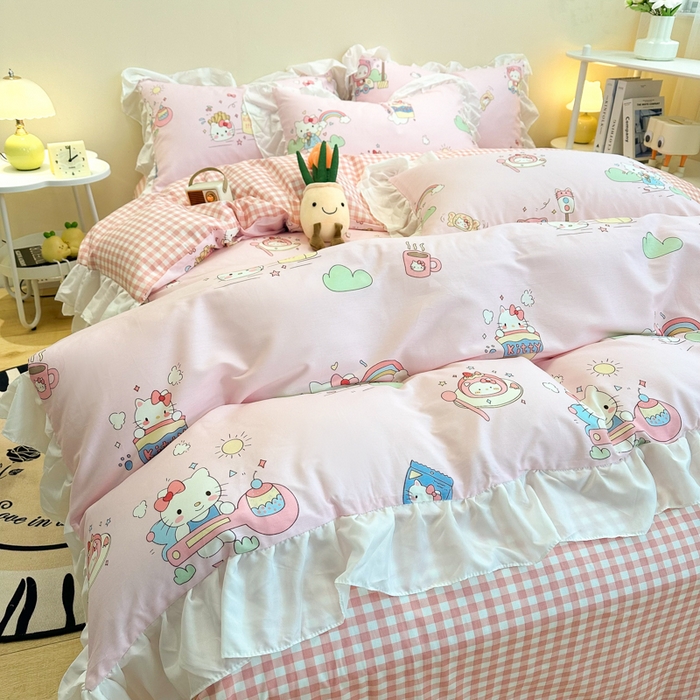 91家纺网 家纺一手货源 找家纺 （总）简宜家居（朝初家纺） 2025新款40支13070全棉花边款四件套