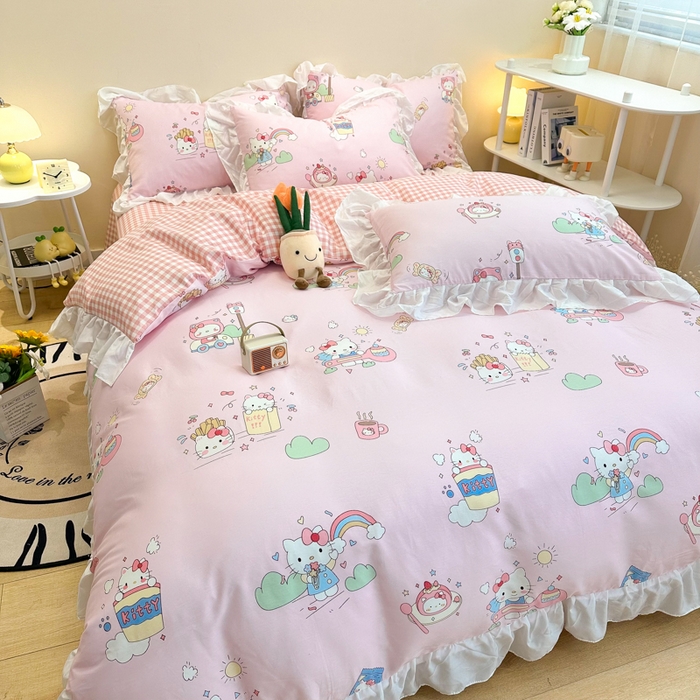 91家纺网 家纺一手货源 找家纺 （总）简宜家居（朝初家纺） 2025新款40支13070全棉花边款四件套