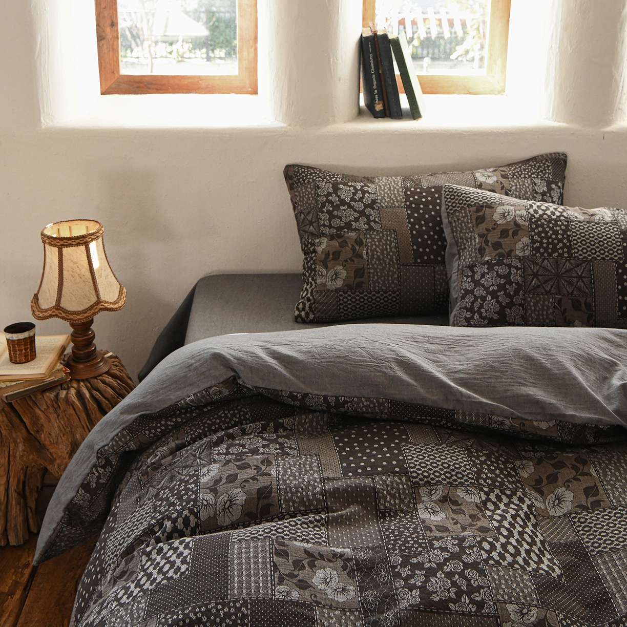 91家纺网 家纺一手货源 找家纺 （总）松色家居 2026新款全棉稀有织法浮雕四件套-纳兰河畔