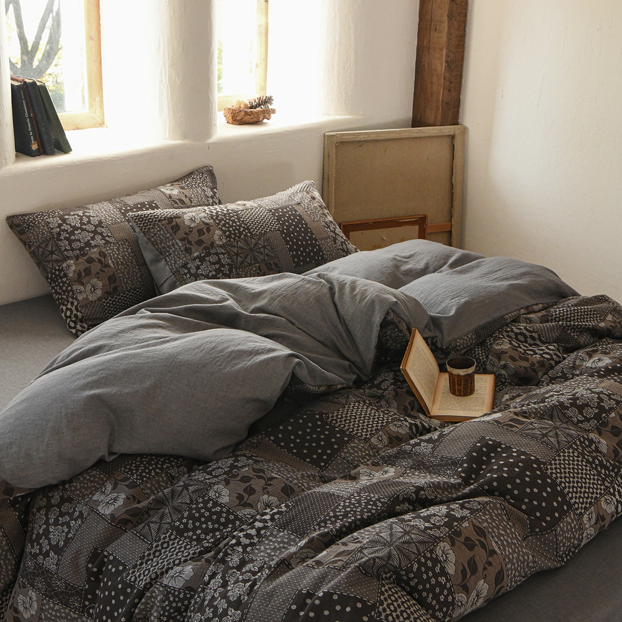 91家纺网 家纺一手货源 找家纺 （总）松色家居 2026新款全棉稀有织法浮雕四件套-纳兰河畔