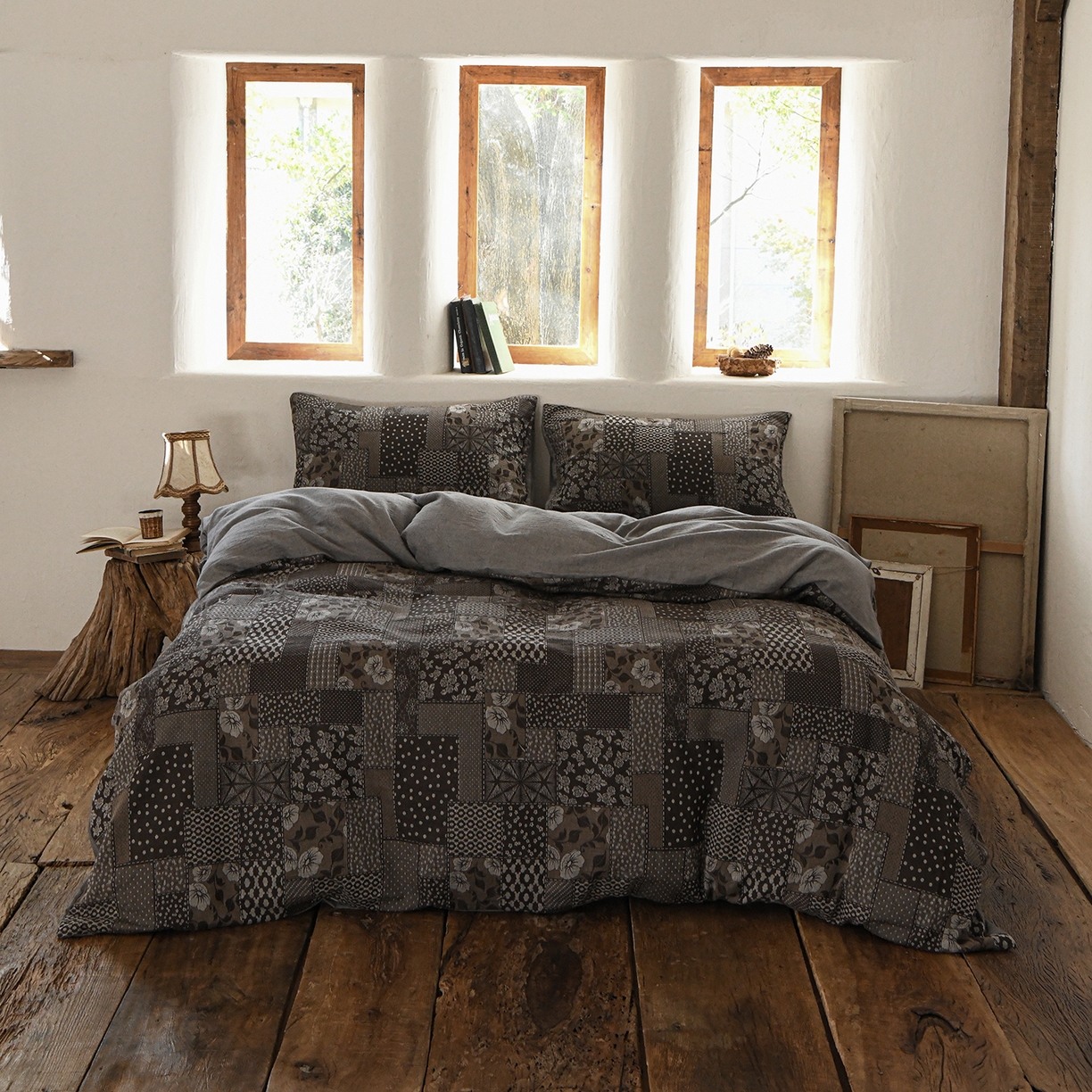 （总）松色家居 2026新款全棉稀有织法浮雕四件套-纳兰河畔