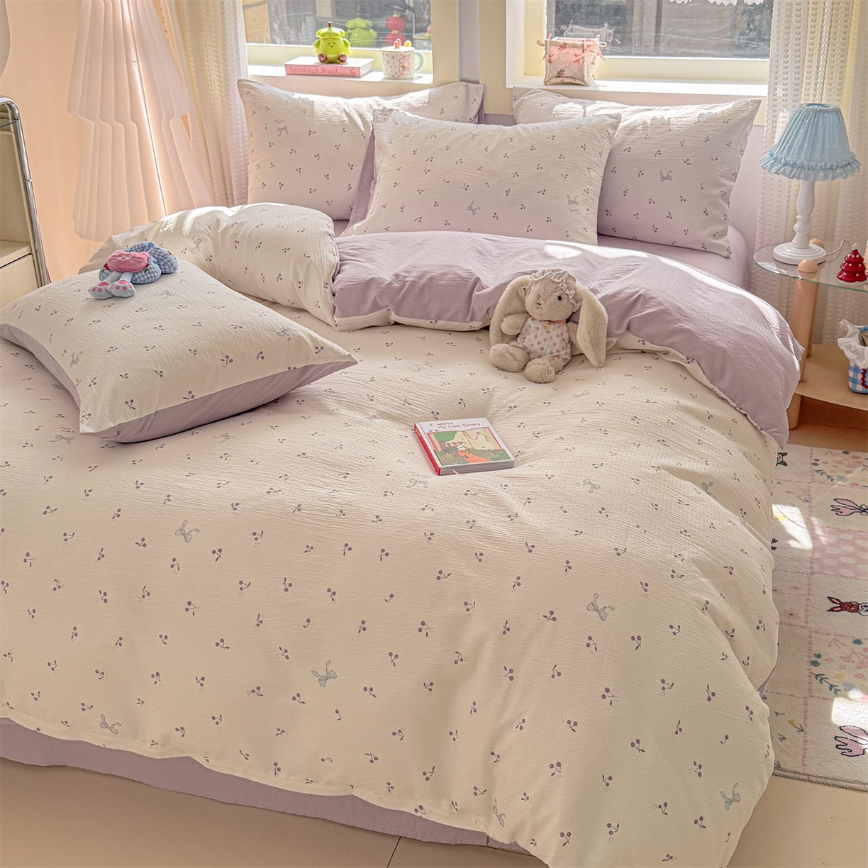 91家纺网 家纺一手货源 找家纺 （总）名兮家居 2026新款A类皱皱纱四件套