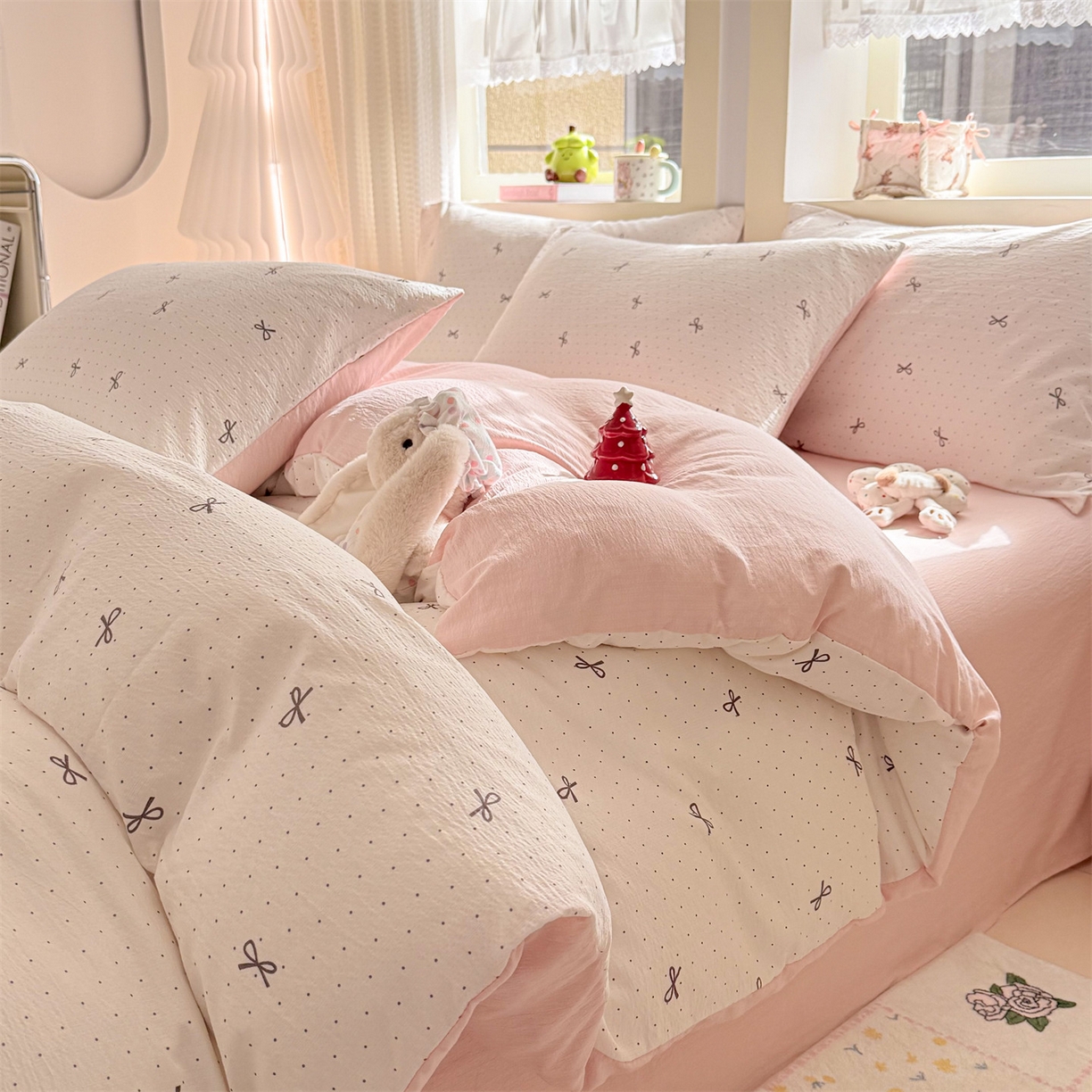 91家纺网 家纺一手货源 找家纺 （总）名兮家居 2026新款A类皱皱纱四件套