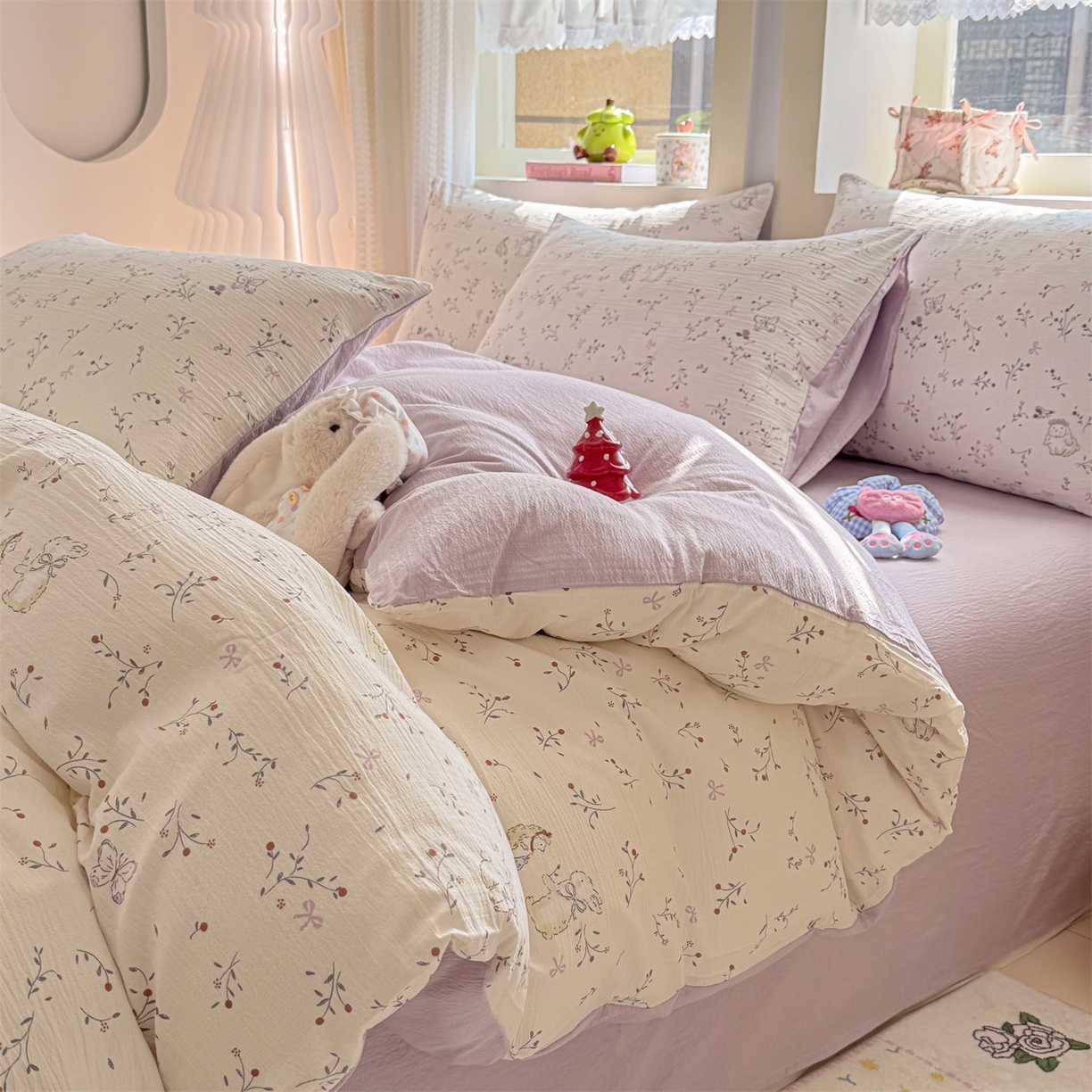 91家纺网 家纺一手货源 找家纺 （总）名兮家居 2026新款A类皱皱纱四件套