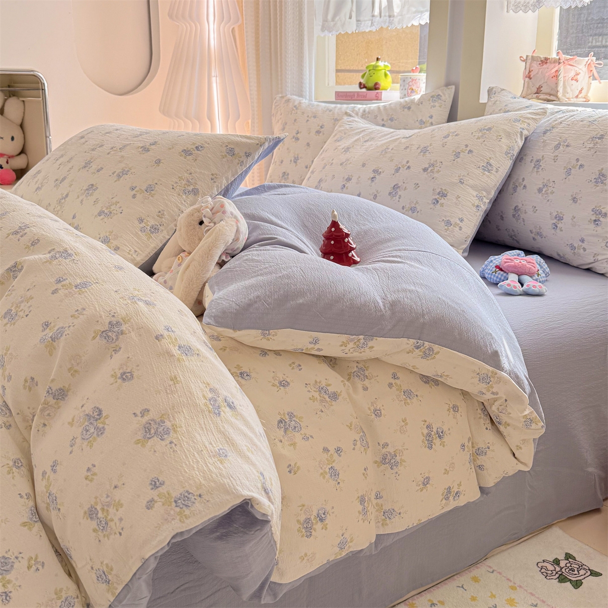 91家纺网 家纺一手货源 找家纺 （总）名兮家居 2026新款A类皱皱纱四件套