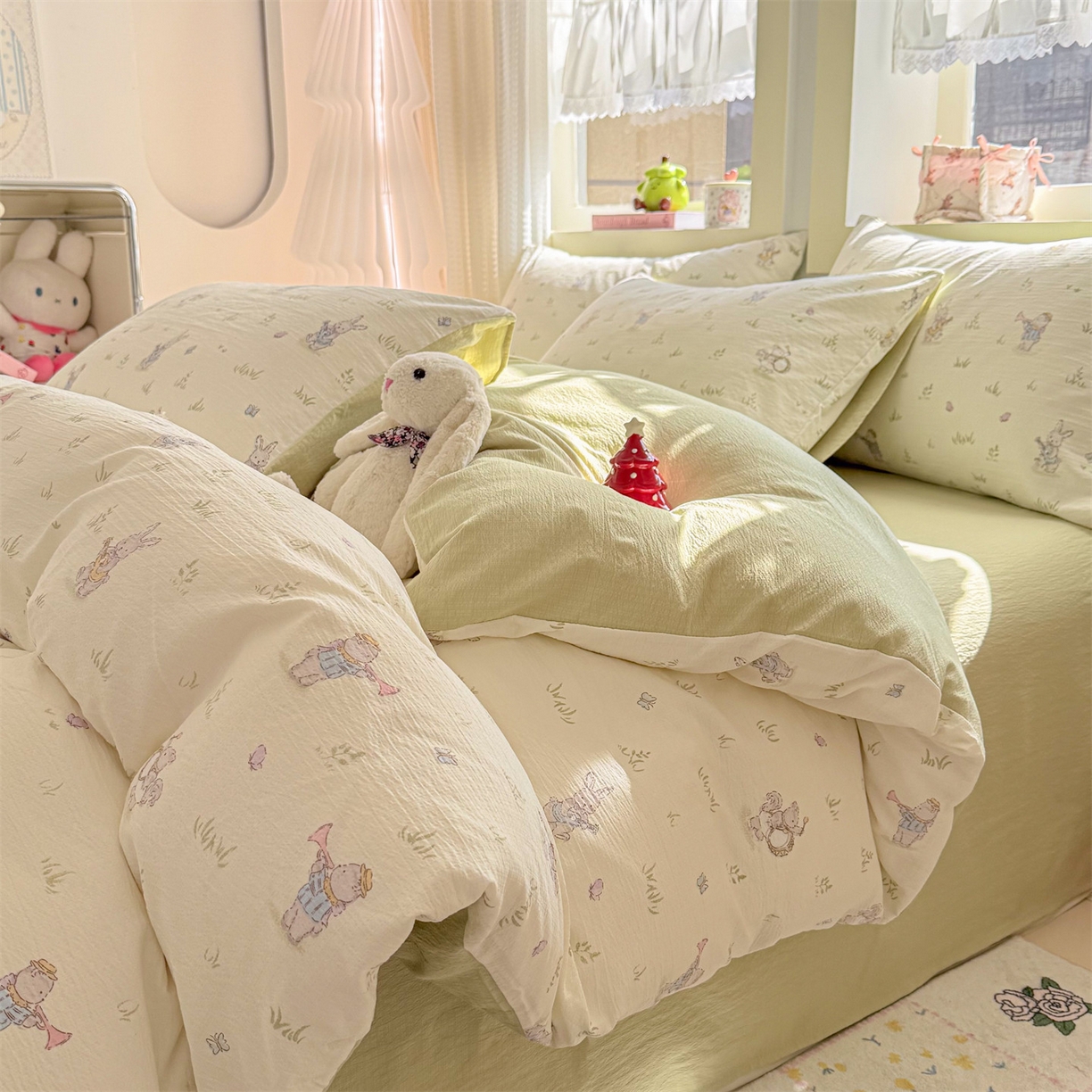 名兮家居 2026新款A类皱皱纱四件套 音乐家