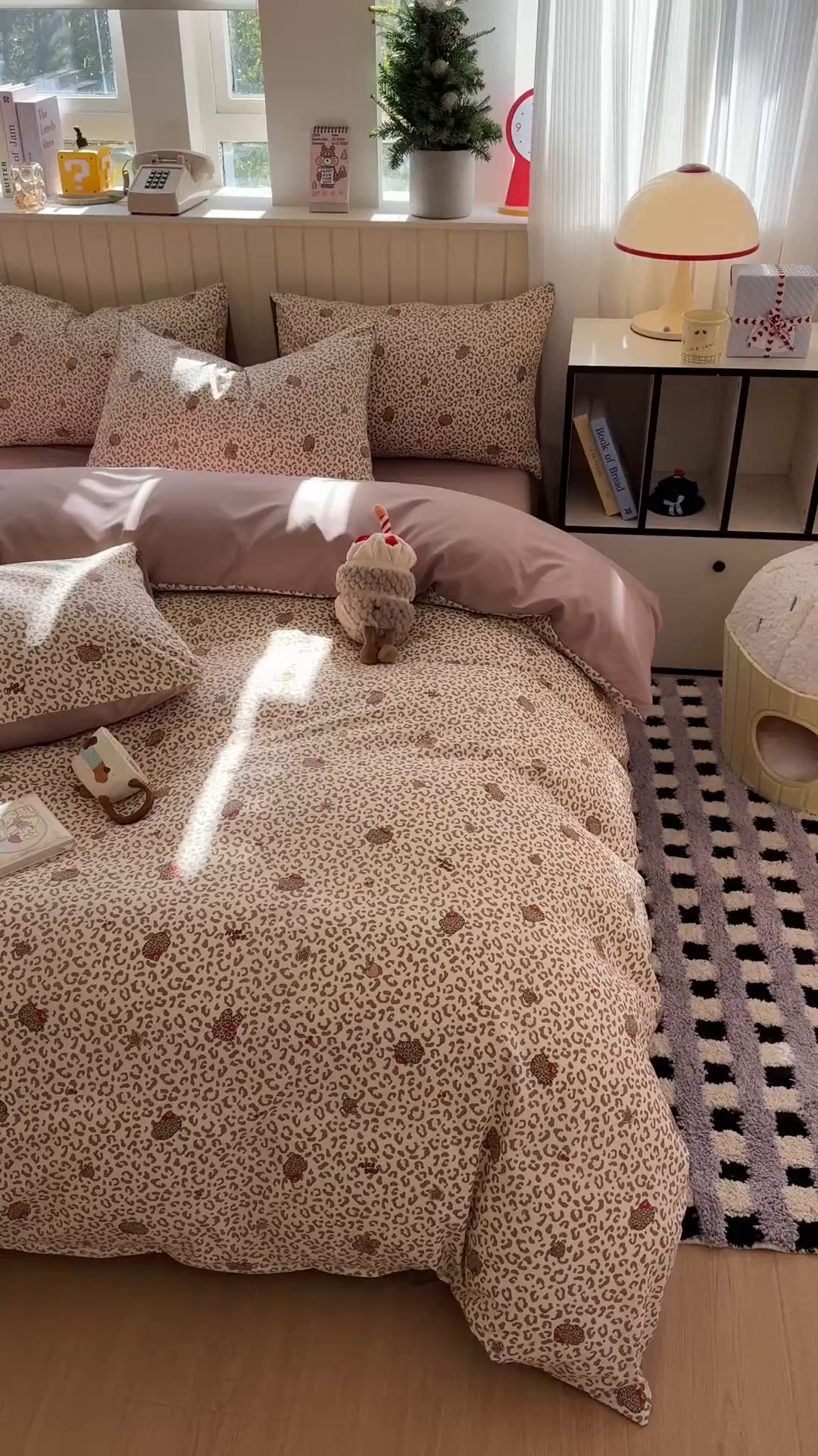 91家纺网 家纺一手货源 找家纺 鑫佳居 2026新款古法仿棉小清新印花四件套 豹纹猫